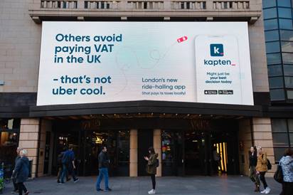 Kapten ad London against Uber