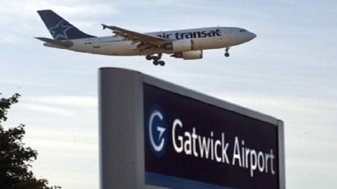 Gatwick airport waiting area